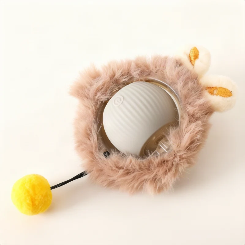 Interactive play ball for cats made of silicone