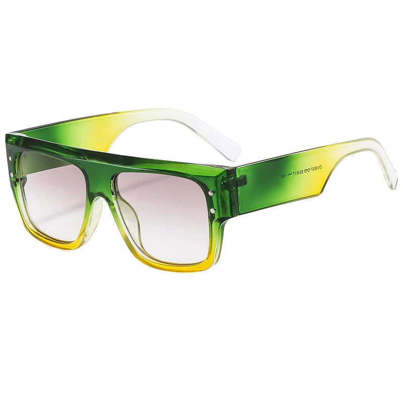 Dame moteriktig solbrille med rektangulært ramme og polarisert glass Luvikno