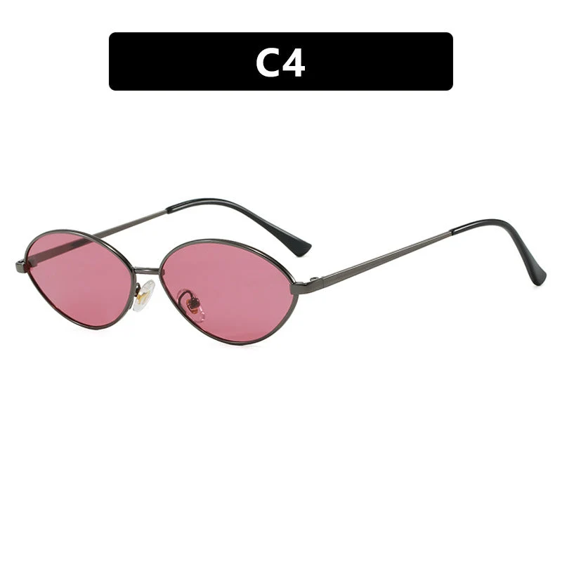 Dame moteriktig solbrille med ovalt design og polariserte linser Luvikno