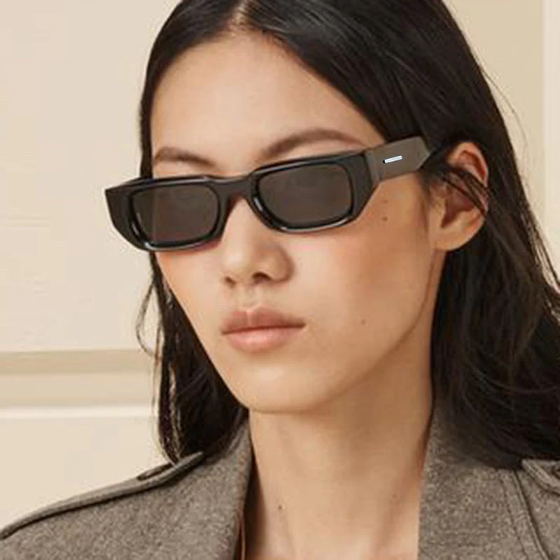 Dame trendy solbriller med innovativ, transparent ramme og polarisert glass Luvikno