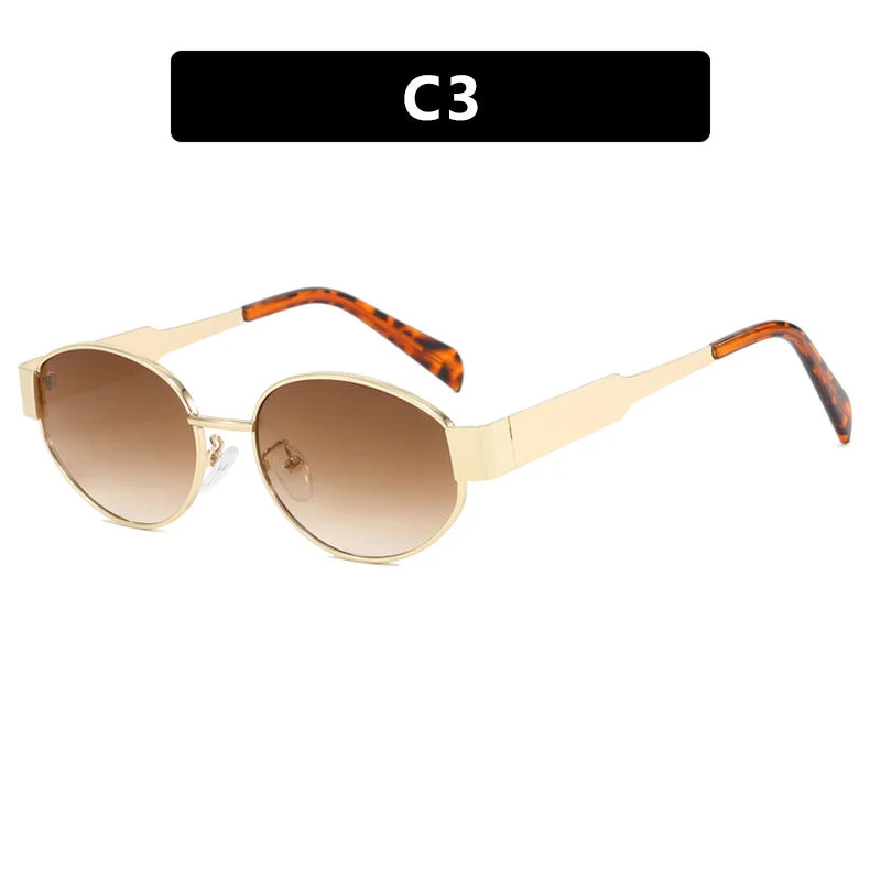 Dame moteriktig solbrille med innovativt geometrisk design Luvikno