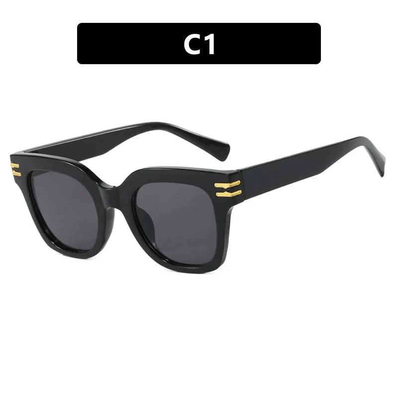 Dame moteriktig solbrille med elegante aksenter Luvikno