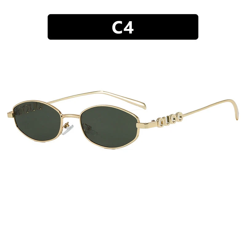 Dame moterik solbrille med elegant rustfritt stålramme og UV-beskyttelse Luvikno