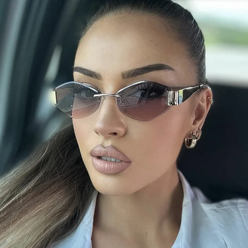 Dame motemessig solbrille med elegant åttekantet ramme og UV-beskyttelse Luvikno