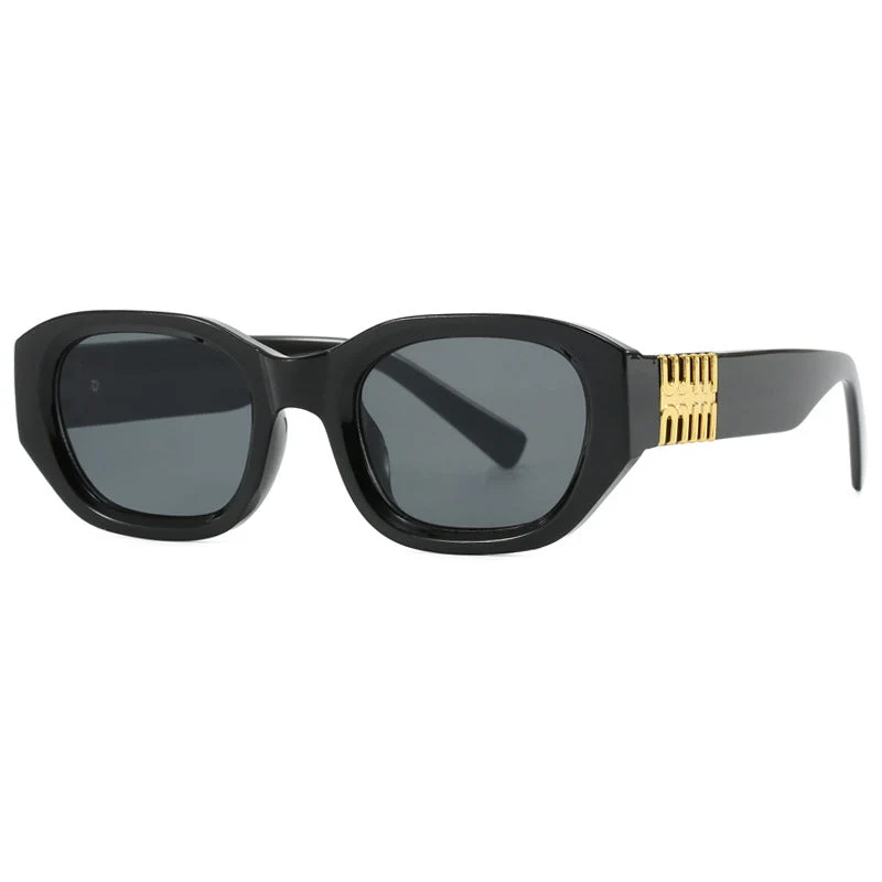 Dame moteriktig solbrille med unikt, geometrisk design og elegante aksenter Luvikno