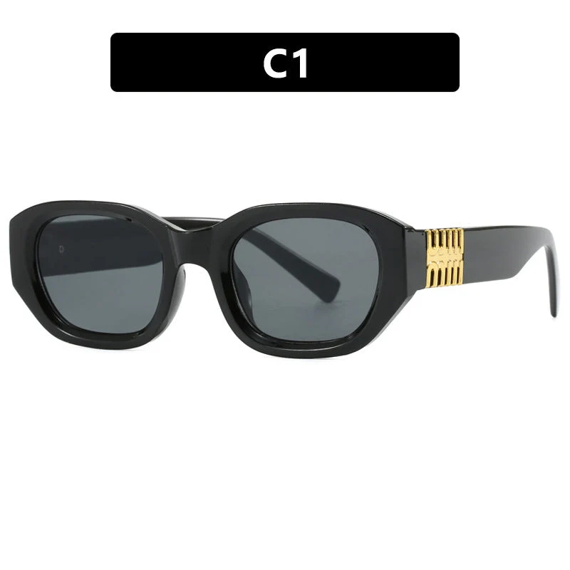 Dame moteriktig solbrille med unikt, geometrisk design og elegante aksenter Luvikno