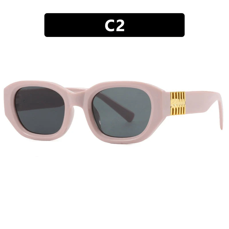 Dame moteriktig solbrille med unikt, geometrisk design og elegante aksenter Luvikno