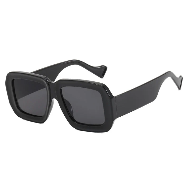 Dame moterik solbrille med kvadratisk design og stilig mønster Luvikno