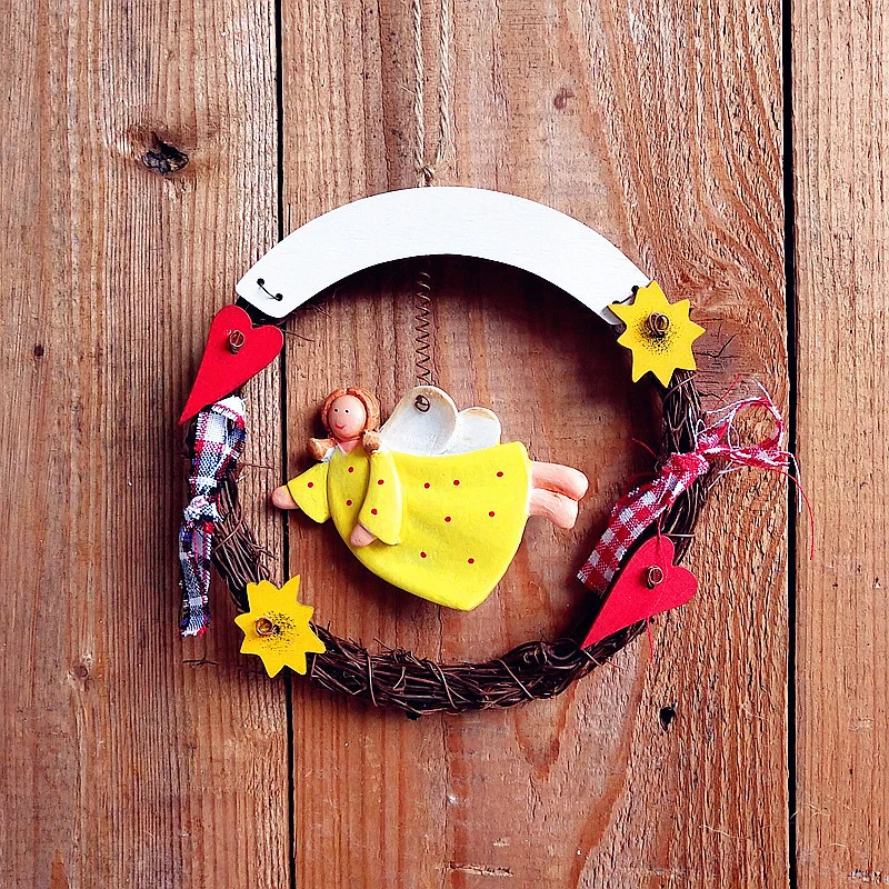Decorative Wreath with Angel Figure