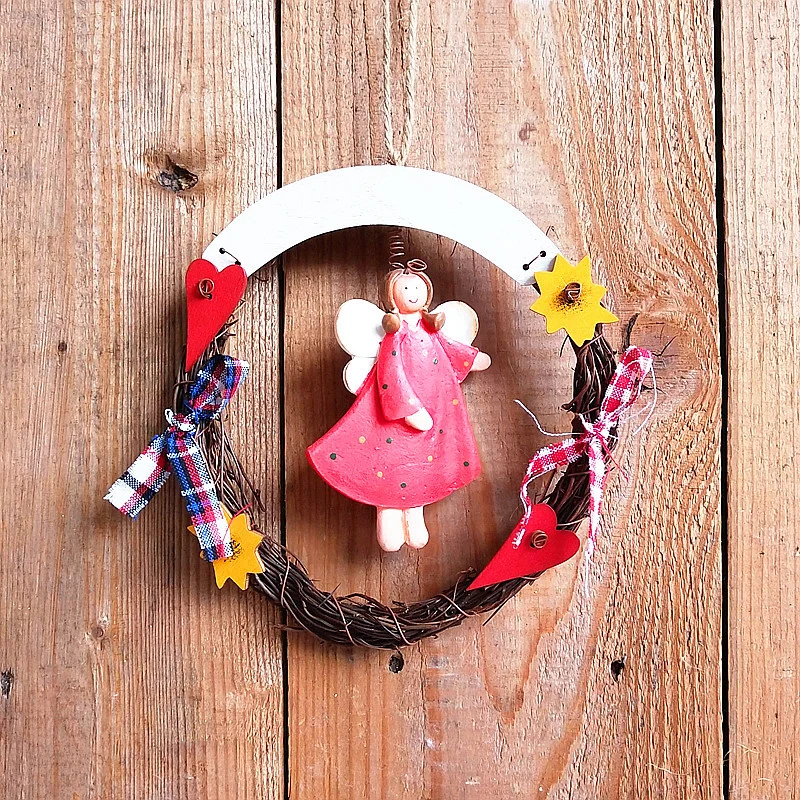 Decorative Wreath with Angel Figure