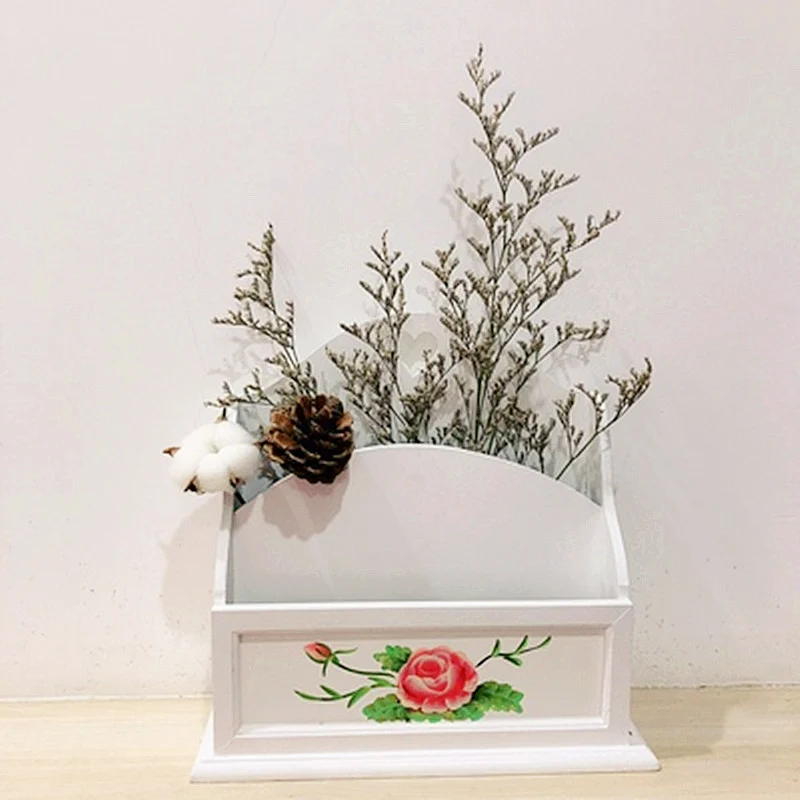 Decorative Wooden Flowers Organizer