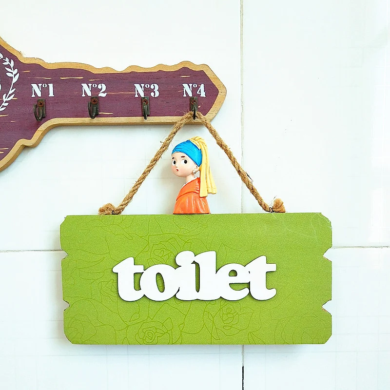 Decorative Wooden Bathroom Symbol
