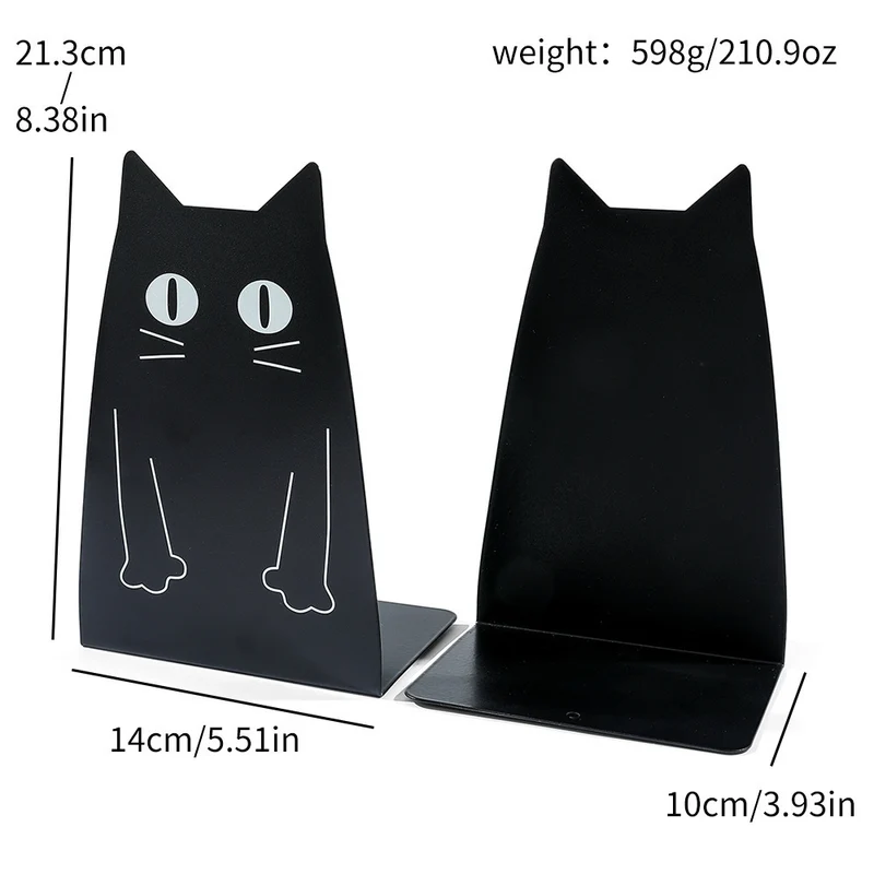 Playful Cat-Themed Bookends