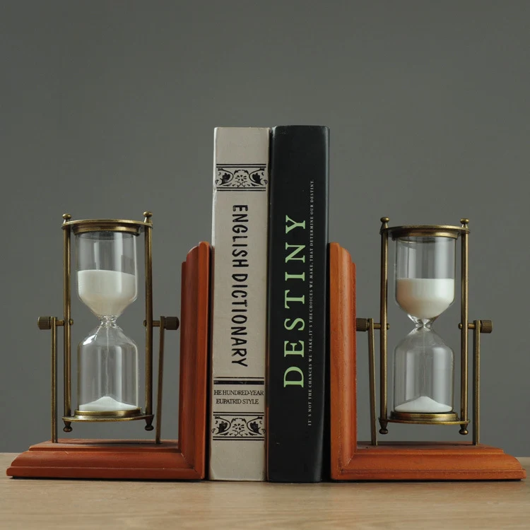 Vintage Decorative Hourglass Bookends