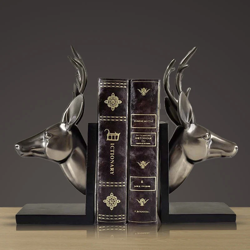 Elegant Deer Head Bookends