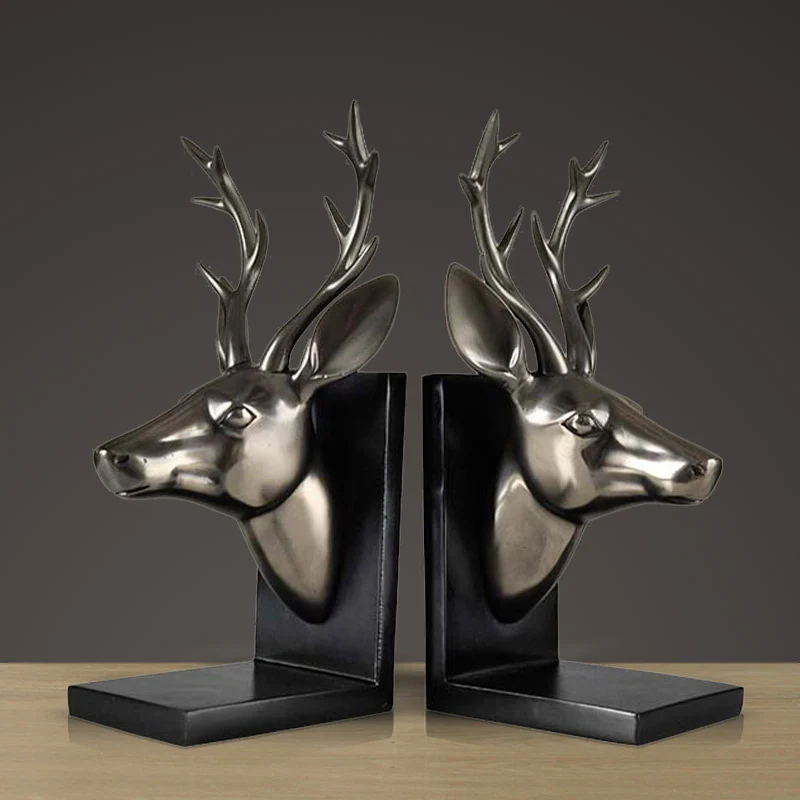 Elegant Deer Head Bookends