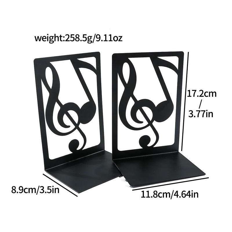 Musical Note Decorative Bookends