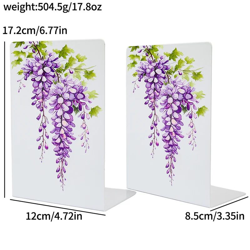 Elegant Floral Decorative Bookends