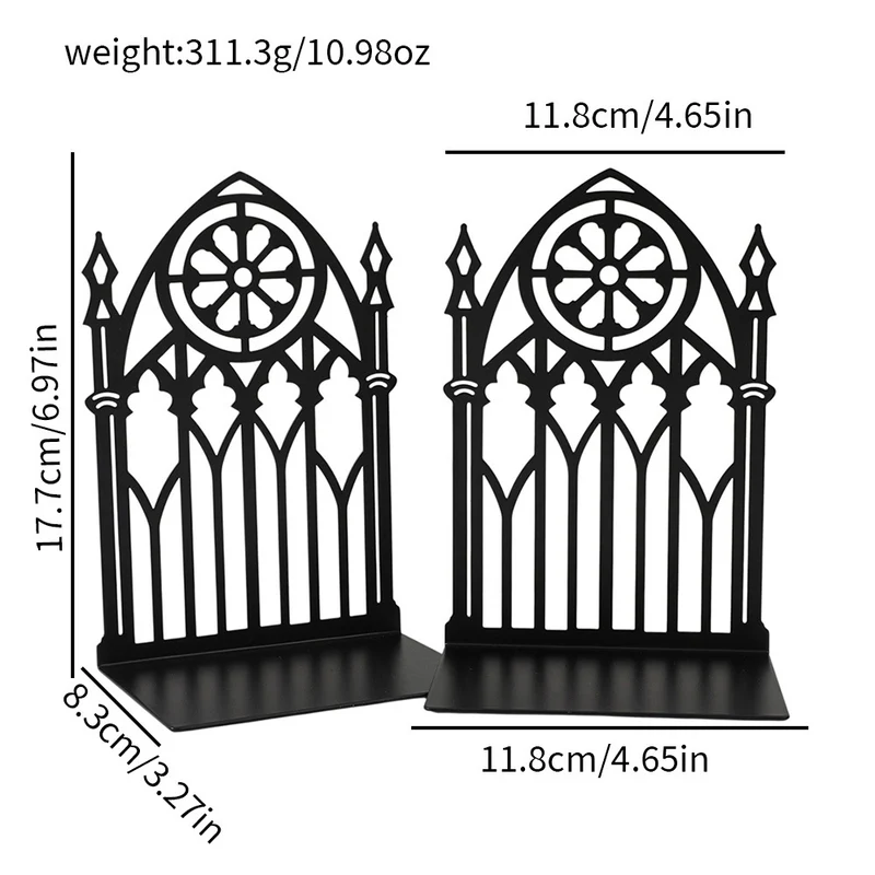Decorative Gothic Arch Bookends