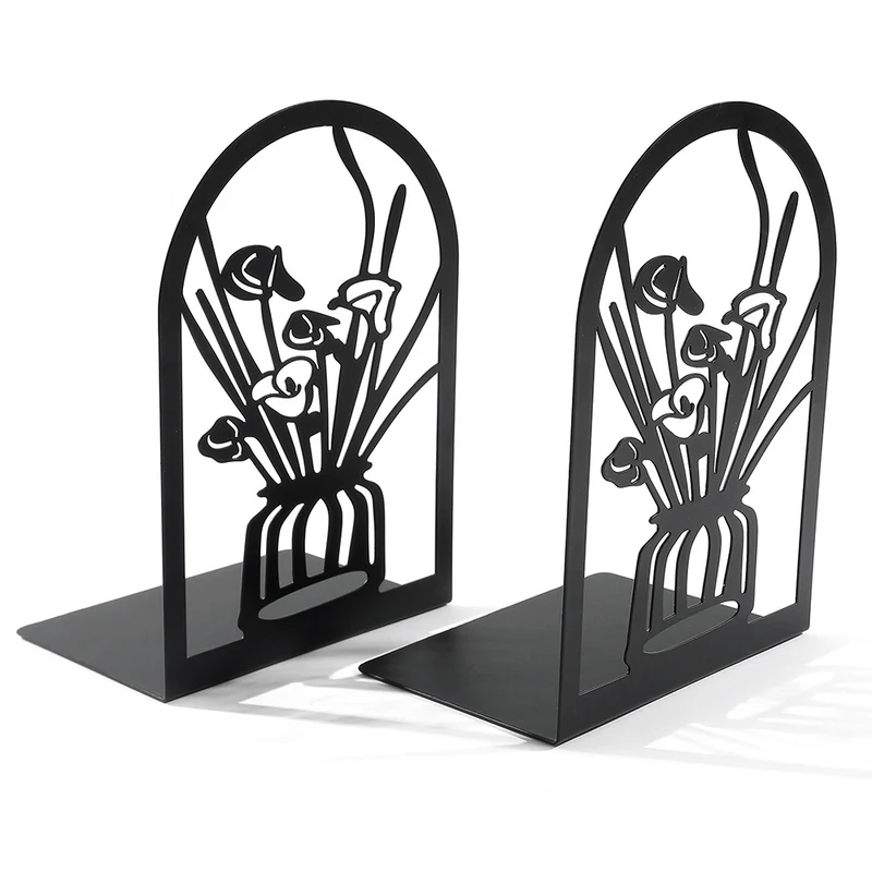 Decorative Floral Metal Bookends