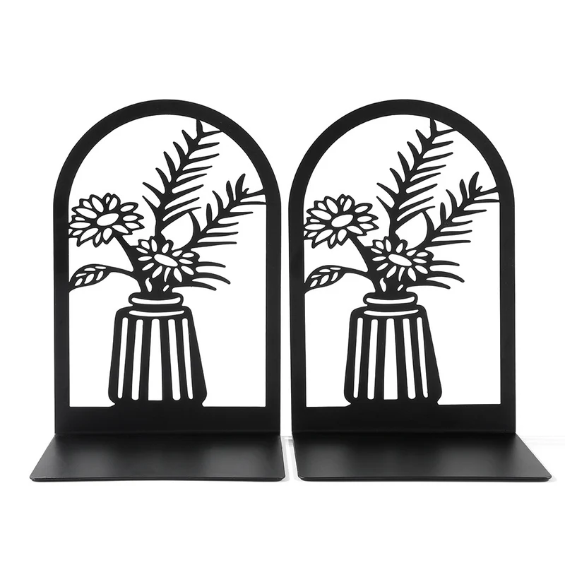 Decorative Floral Metal Bookends