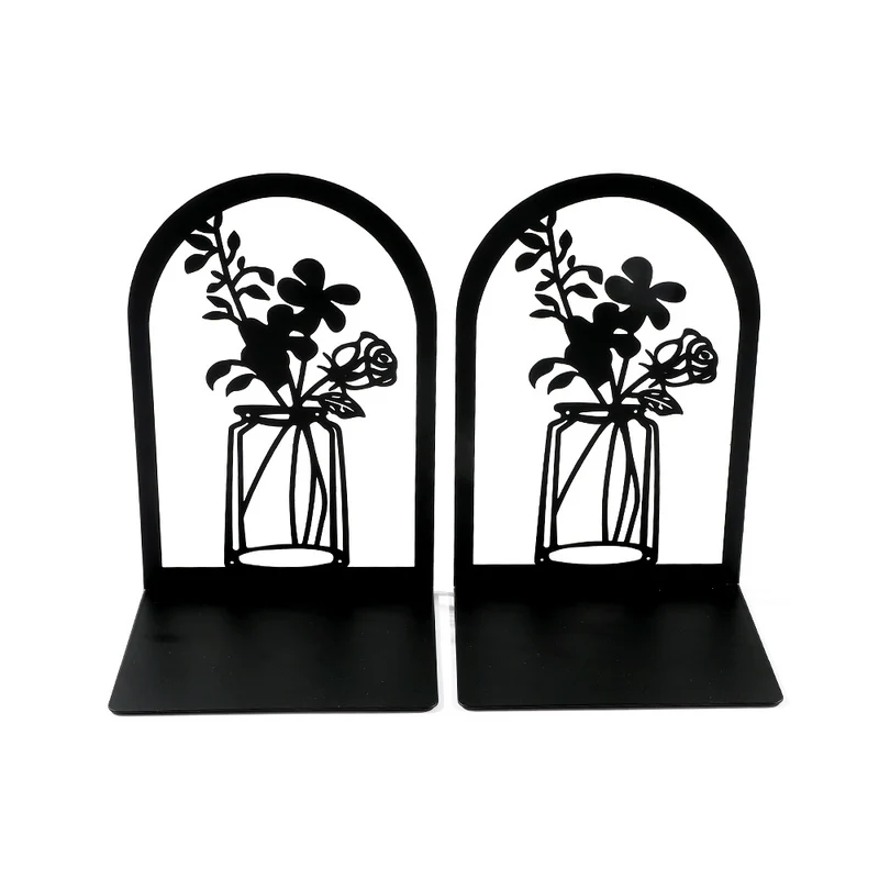 Decorative Floral Metal Bookends