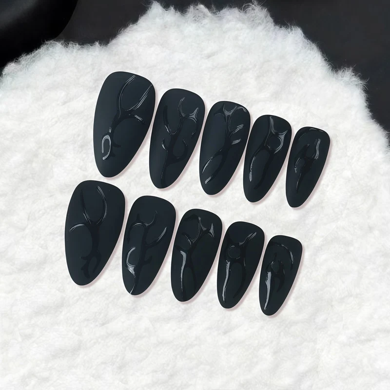 Artistic Stiletto Nail Design with Glossy Finish Stornfield
