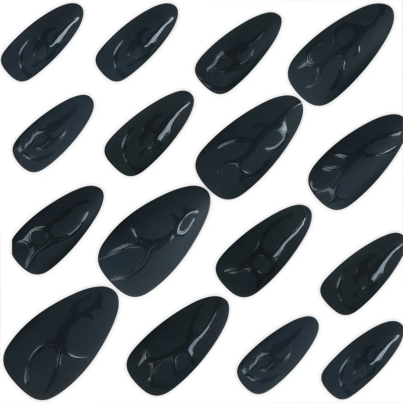 Artistic Stiletto Nail Design with Glossy Finish Stornfield