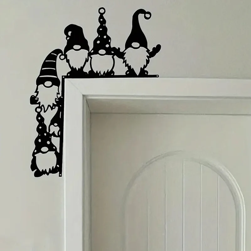 Decorative wall shelf with Christmas gnomes Stornfield