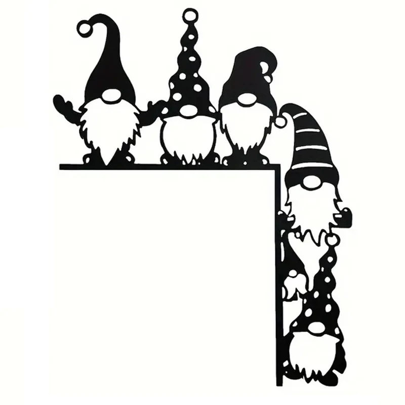 Decorative wall shelf with Christmas gnomes Stornfield