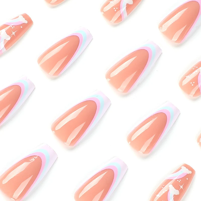 Creative Nail Art with Heart and Cloud Design Stornfield