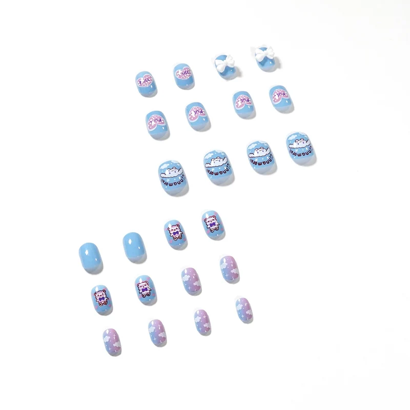 Creative nail art with bow and animal motifs Stornfield