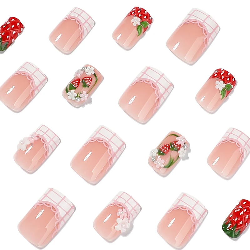 Creative Nail Art in Strawberry Design Stornfield