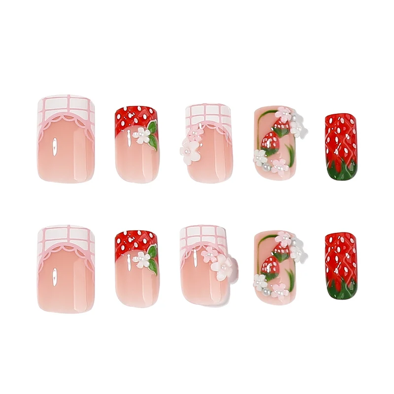 Creative Nail Art in Strawberry Design Stornfield