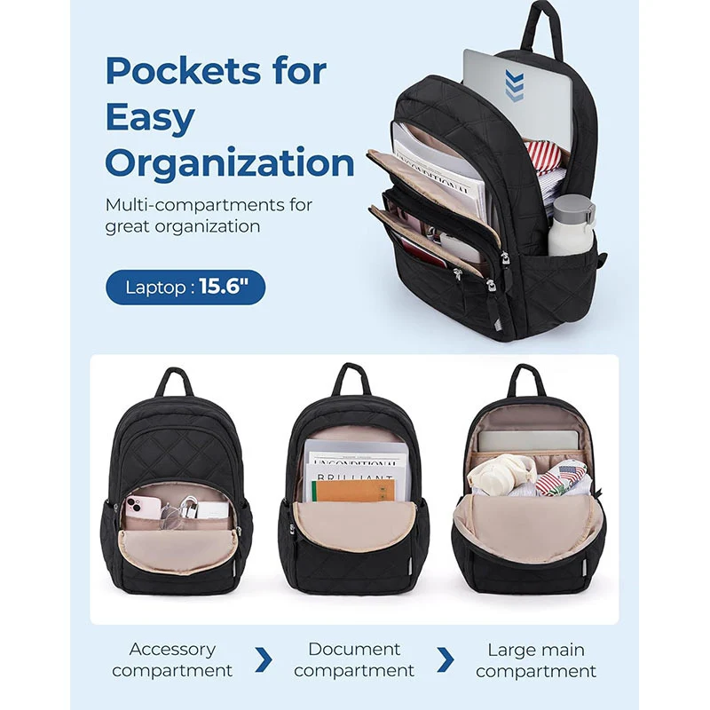 Quilted Backpack with Multiple Compartments Stornfield