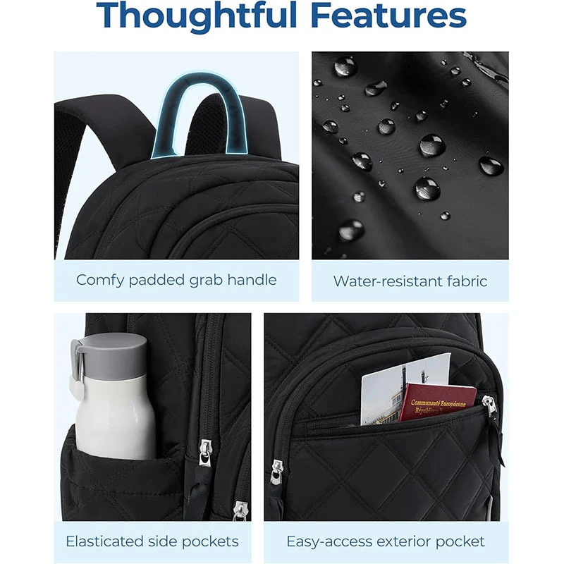Quilted Backpack with Multiple Compartments Stornfield