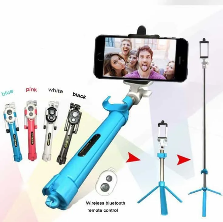 Selfiestang med stativ og Bluetooth | Luvikno