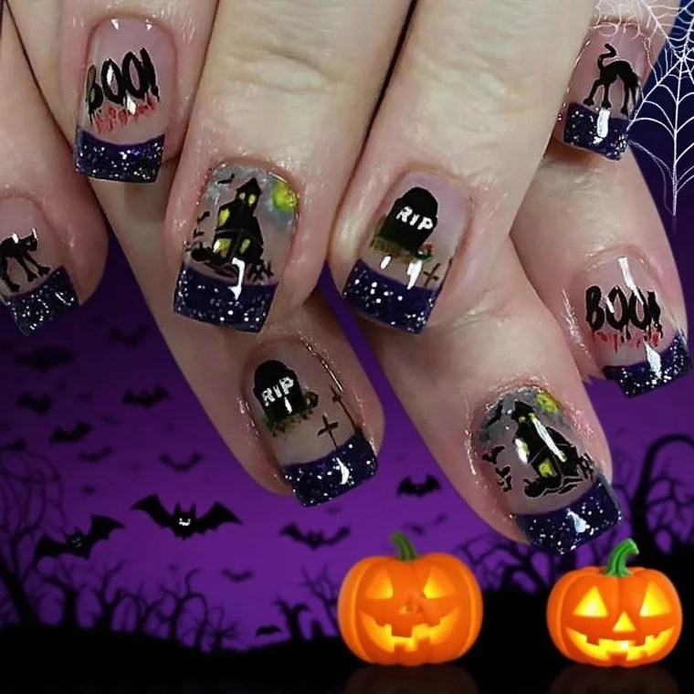 Themed Halloween Nail Art Extensions Stornfield