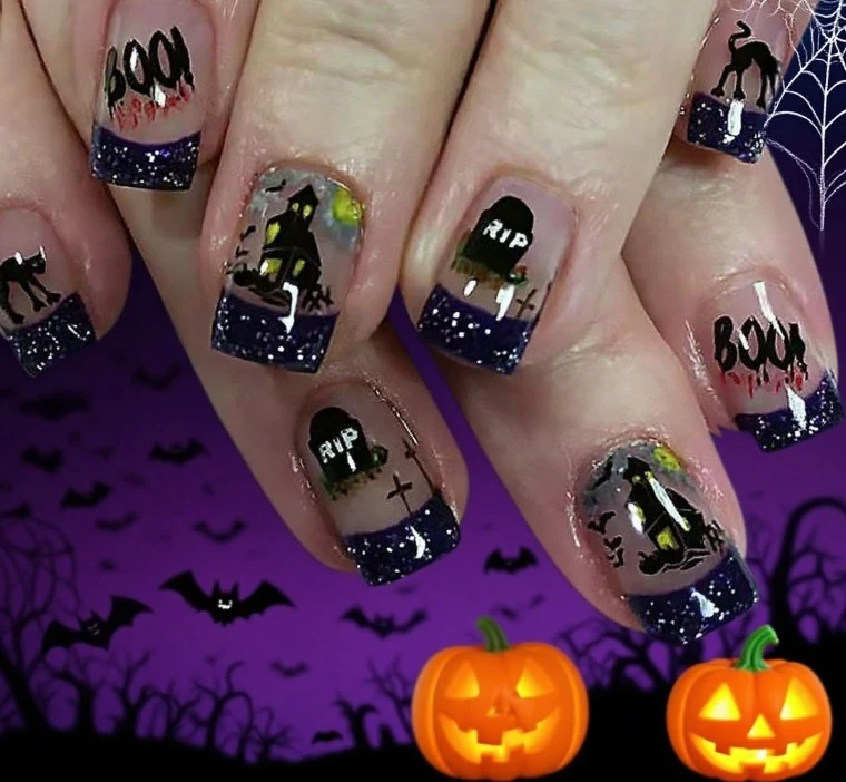 Themed Halloween Nail Art Extensions Stornfield