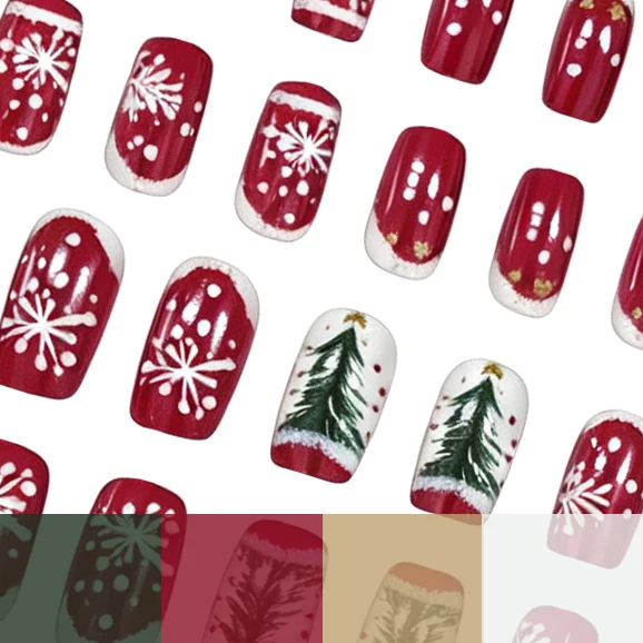 Thematic Holiday Nail Art Enhancements Stornfield