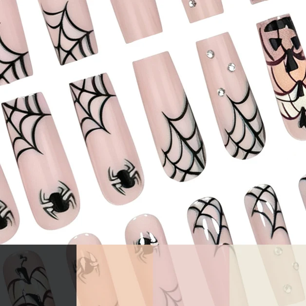 Thematic Halloween Nail Art Enhancements Stornfield