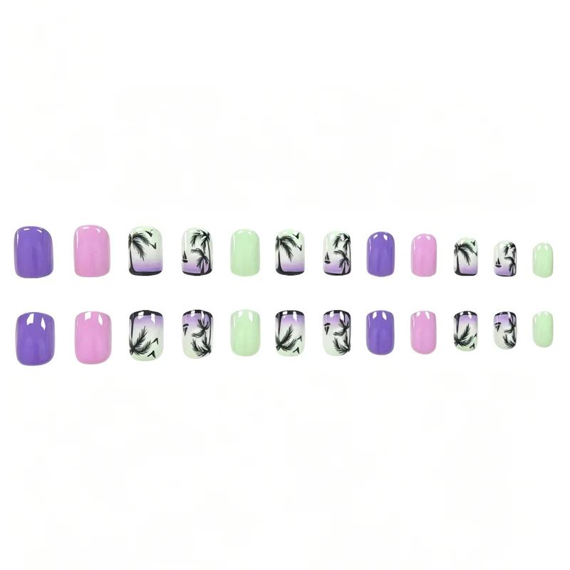 Summer-Themed Acrylic Nail Art Enhancements Stornfield