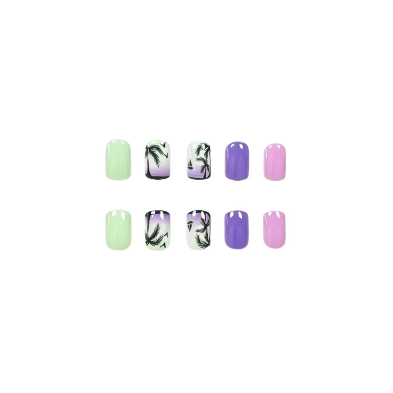 Summer-Themed Acrylic Nail Art Enhancements Stornfield