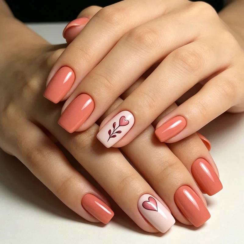 Stylish Heart Patterned Nail Art Enhancements Stornfield