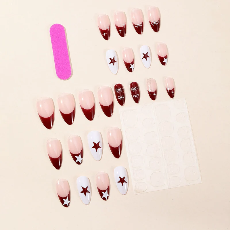 Glamorous Star-Accent Nail Art Extensions Stornfield