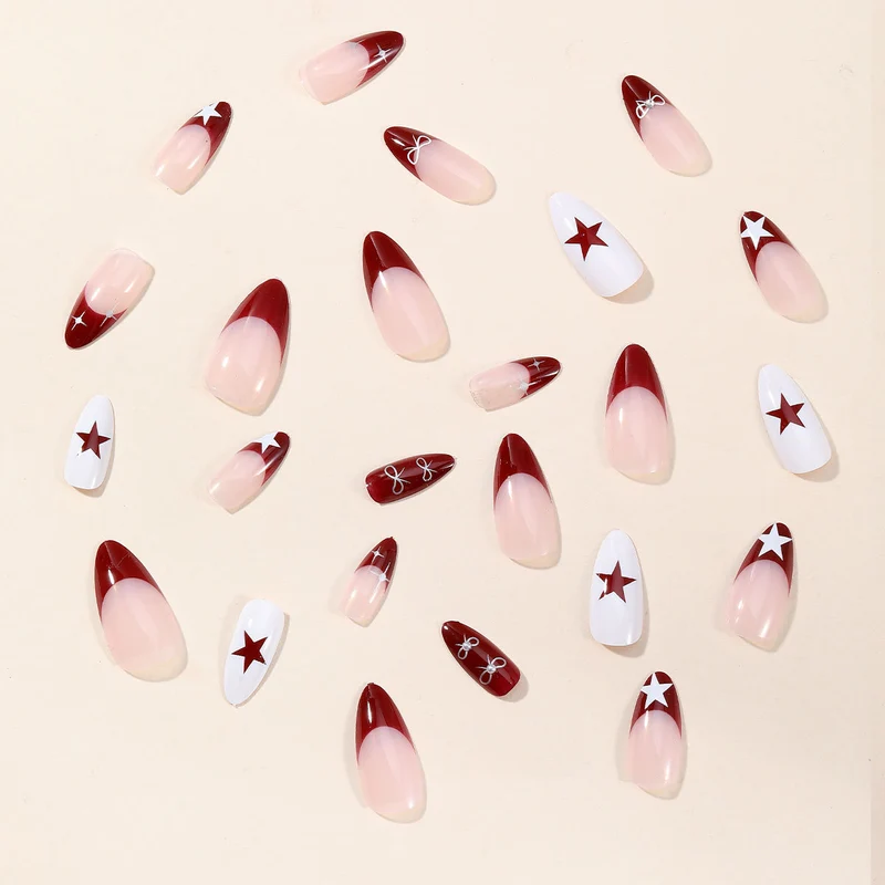 Glamorous Star-Accent Nail Art Extensions Stornfield
