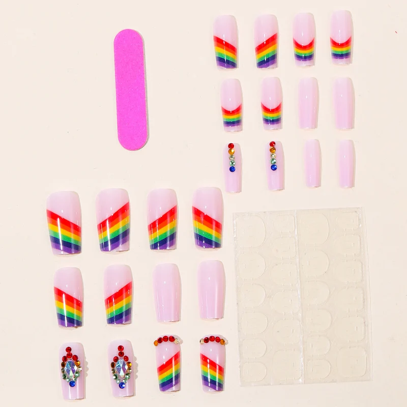 Glamorous Rainbow-Inspired Nail Art Extensions Stornfield