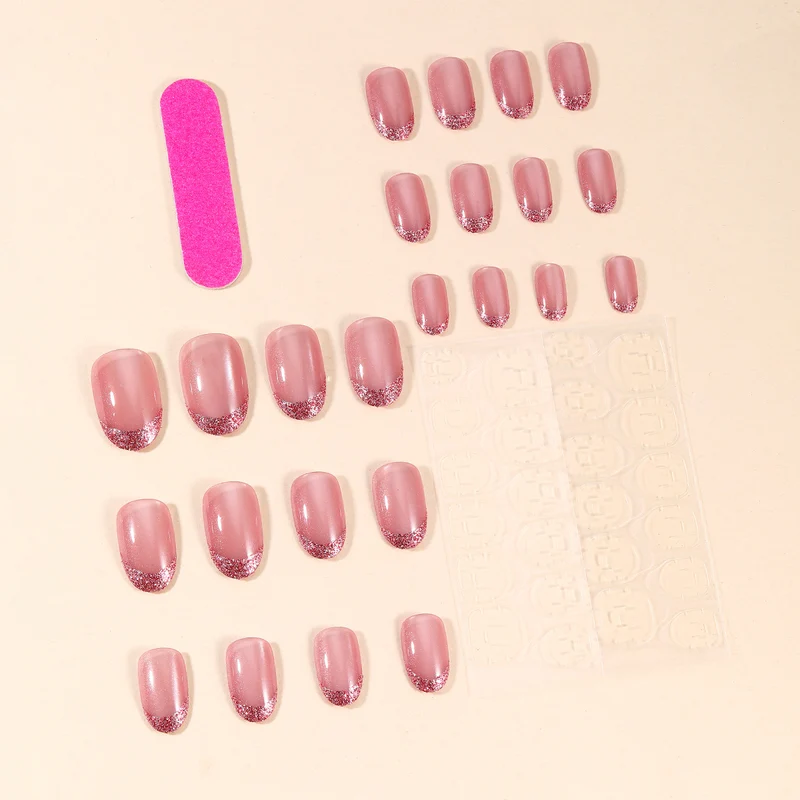 Glamorous Glitter French Tip Nail Art Stornfield