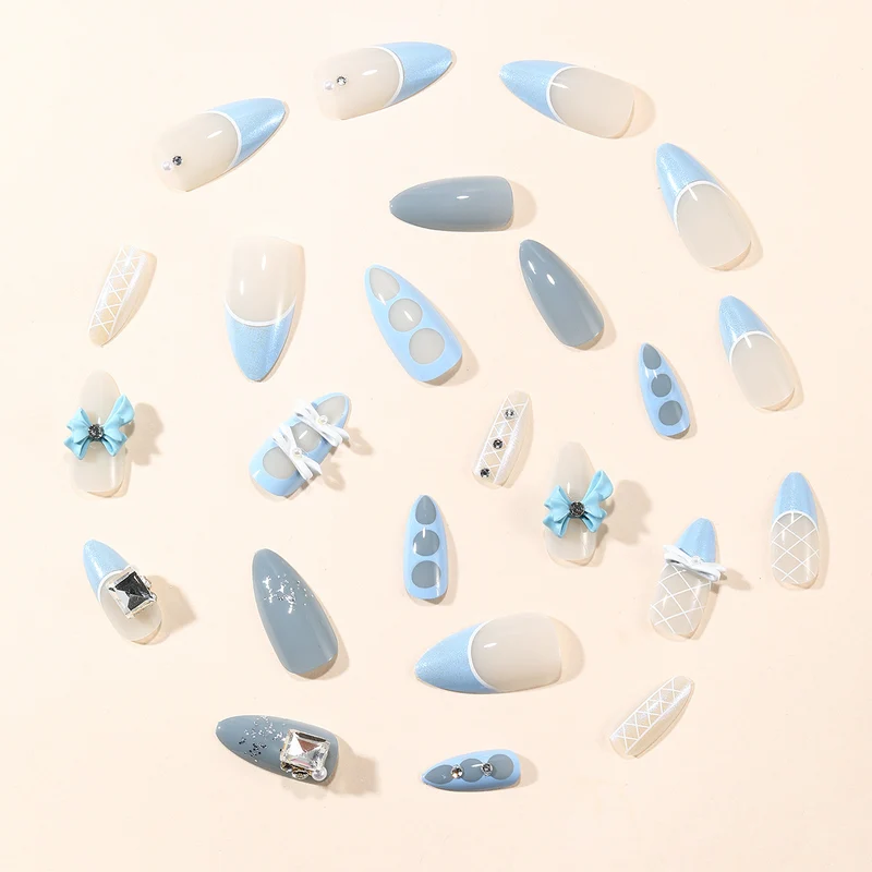 Glamorous 3D Decorative Acrylic Nail Art Extensions Stornfield