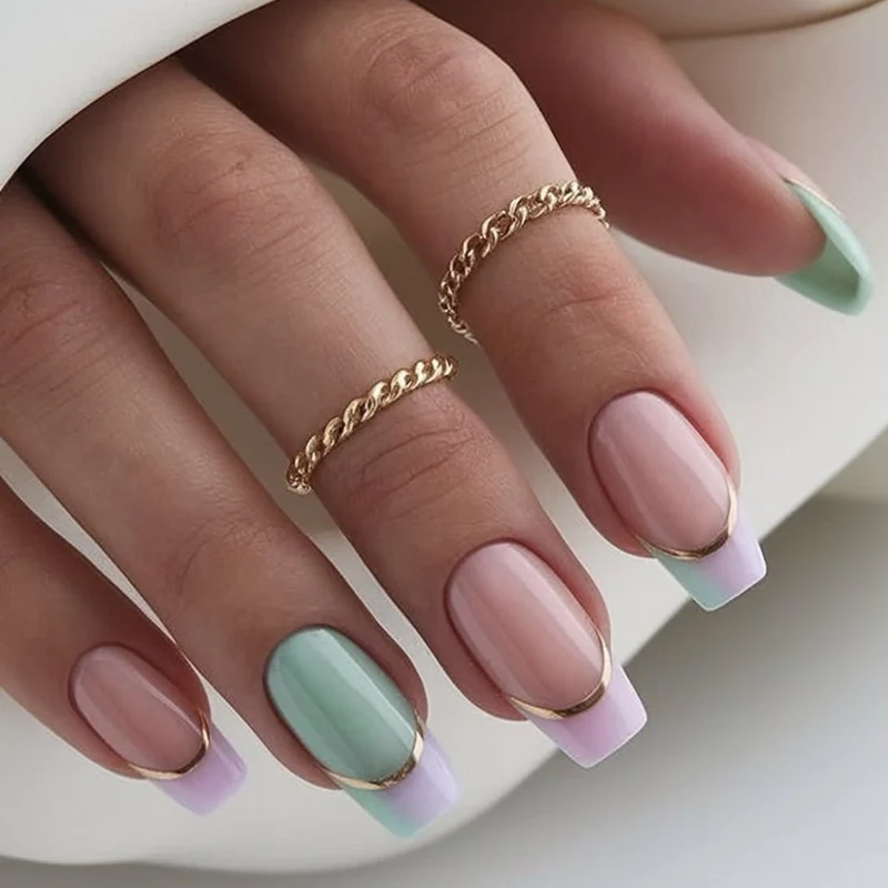 French Tip Acrylic Nail Art Design Stornfield